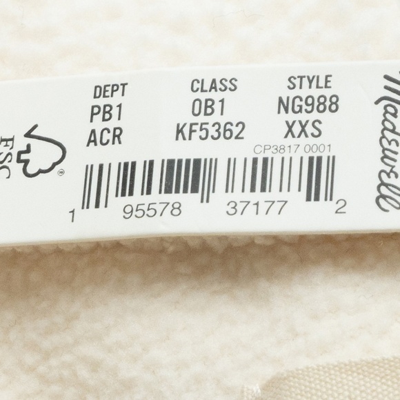 Madewell Cream and Tan Jacket NWT - Picture 4 of 9